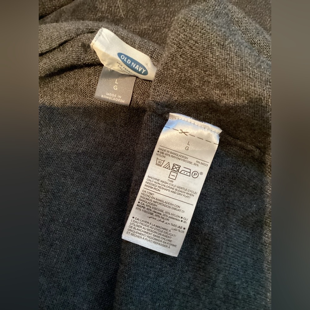 Old Navy dark gray lightweight cardigan open front Woman’s size Large - Picture 11 of 11